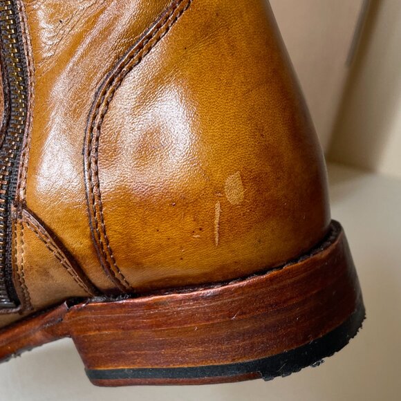 BED STU Tess Tan Distressed Leather Tall Riding Boots BEDSTU Size 8 - Picture 7 of 16